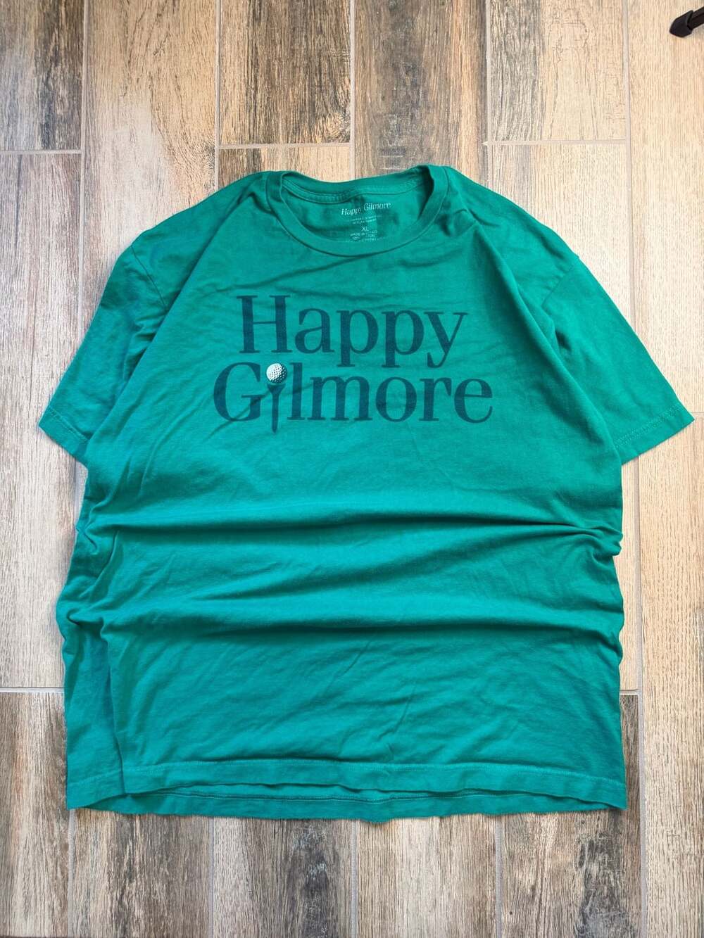 Happy Gilmore Logo T-Shirt Size XL Green Movie Graphic Tee